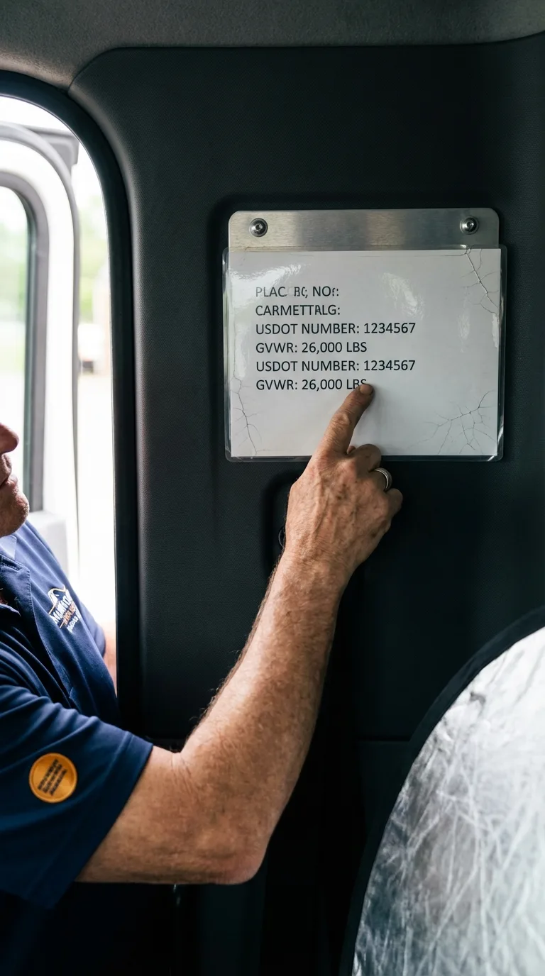 USDOT licensing placard verification in Smithville
